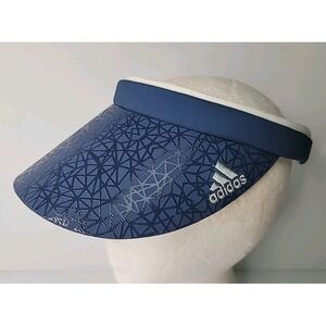 Adidas Women's Golf Sports Visor Navy Geometric Design Sport RARE Hat